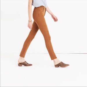 Skinny Sateen Jeans Dark Mustard 